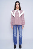 Blusa cuadrille burdeo loeffler randall Talla L Image 3