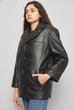 Chaqueta cuero  negro guess talla S 922