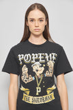 Polera casual  negro popeye talla S 804