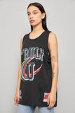 Polera casual  negro mitchell&ness talla L 338