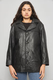 Chaqueta cuero  negro guess talla S 922