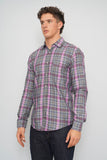 Camisa escocesa morada BOSS Talla M Image 1