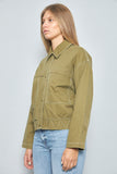 Chaqueta casual  verde zara talla M 933