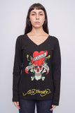 Polera Negro Ed Hardy Talla L