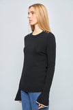 Sweater casual  negro tory burch talla M 458