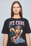 Polera casual  negro ice  cube talla L 148