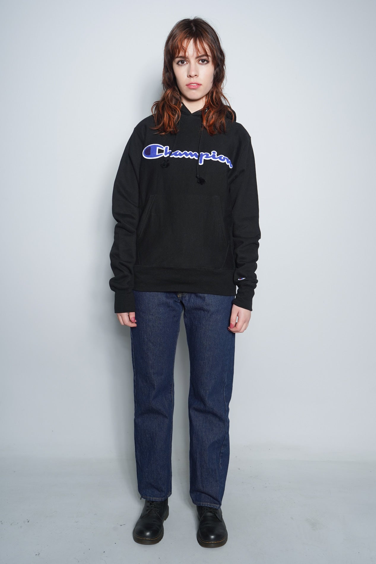 Poleron Champion Negro Hombre Polerón Negro Champion Reverse Weave