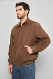 Chaqueta cuero  café baracuta talla M 979