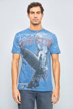 Polera casual  azul rock talla L 220