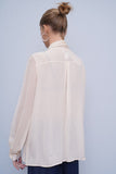 Blusa Beige Oscar de la Renta Talla 12 Image 2