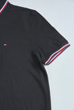 Polera casual  negro tommy hilfiger talla L 724