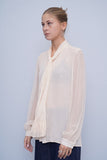 Blusa Beige Oscar de la Renta Talla 12 Image 1