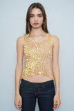Top dorado/lentejuelas Sin marca Talla TU Image 0
