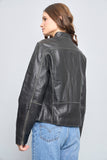 Chaqueta cuero  negro levis talla L 769