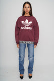 Polerón Burdeo Adidas Talla S Image 3