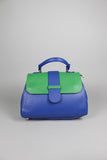 Cartera/Mochila verde/azul Vera Pelle Talla TU