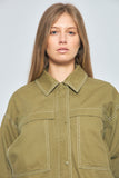 Chaqueta casual  verde zara talla M 933