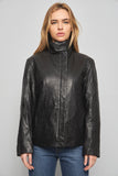 Chaqueta cuero  negro calvin klein talla S 542