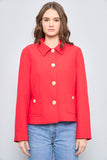 Blazer casual  rojo zara talla M 763