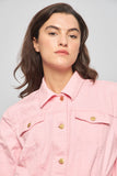 Chaqueta denim  rosado lauren talla L 164