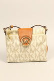 Cartera/Mochila vainilla/coñac Michael Kors Talla TU