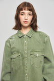 Blusa casual  verde zara talla L 015