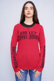Polera Burdeo harley davidson Talla S