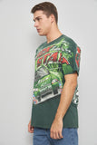 Polera casual  verde chase talla Xl 095