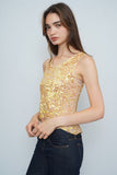 Top dorado/lentejuelas Sin marca Talla TU Image 1