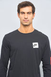 Polera casual  negro nike talla M 140