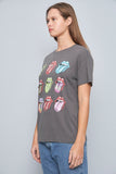 Polera casual  gris the rolling stones talla M 156