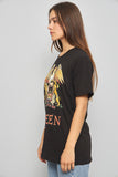 Polera casual  negro queen talla S 974