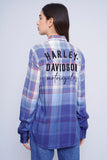 Camisa escocesa azul harley davidson Talla M Image 2