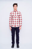 Camisa escocesa roja/beige harley davidson Talla S Image 3