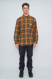 Camisa escocesa cafe/verde Carhartt Talla L Image 3