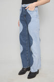 Jeans casual  azul ragged talla Xs 843