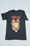 Polera casual  negro nirvana talla M 803