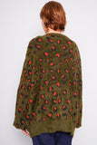 Sweater animal print verde annva Talla L Image 2