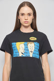 Polera casual  negro beavis and butt talla S 808