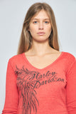 Polera casual  rojo harley davidson talla S 930