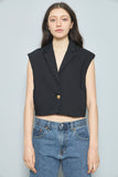 Chaqueta sin mangas  negro zara talla M 342