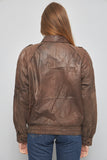 Chaqueta cuero  café ash creek talla M 250