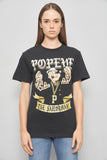 Polera casual  negro popeye talla S 804