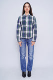 Blusa escocesa verde/azul faconnable Talla S Image 3
