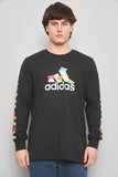 Polera casual  negro  adidas talla L 543