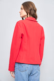 Blazer casual  rojo zara talla M 763