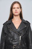 Chaqueta cuero  negro virginia slims talla S 185