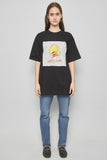 Polera casual  negro looney tunes talla M 403