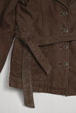 Chaqueta cuero  café adventure bound talla S 287