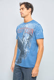 Polera casual  azul rock talla L 220